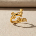 Δαχτυλίδι dachshund Love με heart ζιργκόν — Celestial Steel 