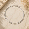 Double layered herringbone και rope chain κολιέ ασημί, ανοξείδωτο ατσάλι, flat lay σε travertine — Celestial Steel