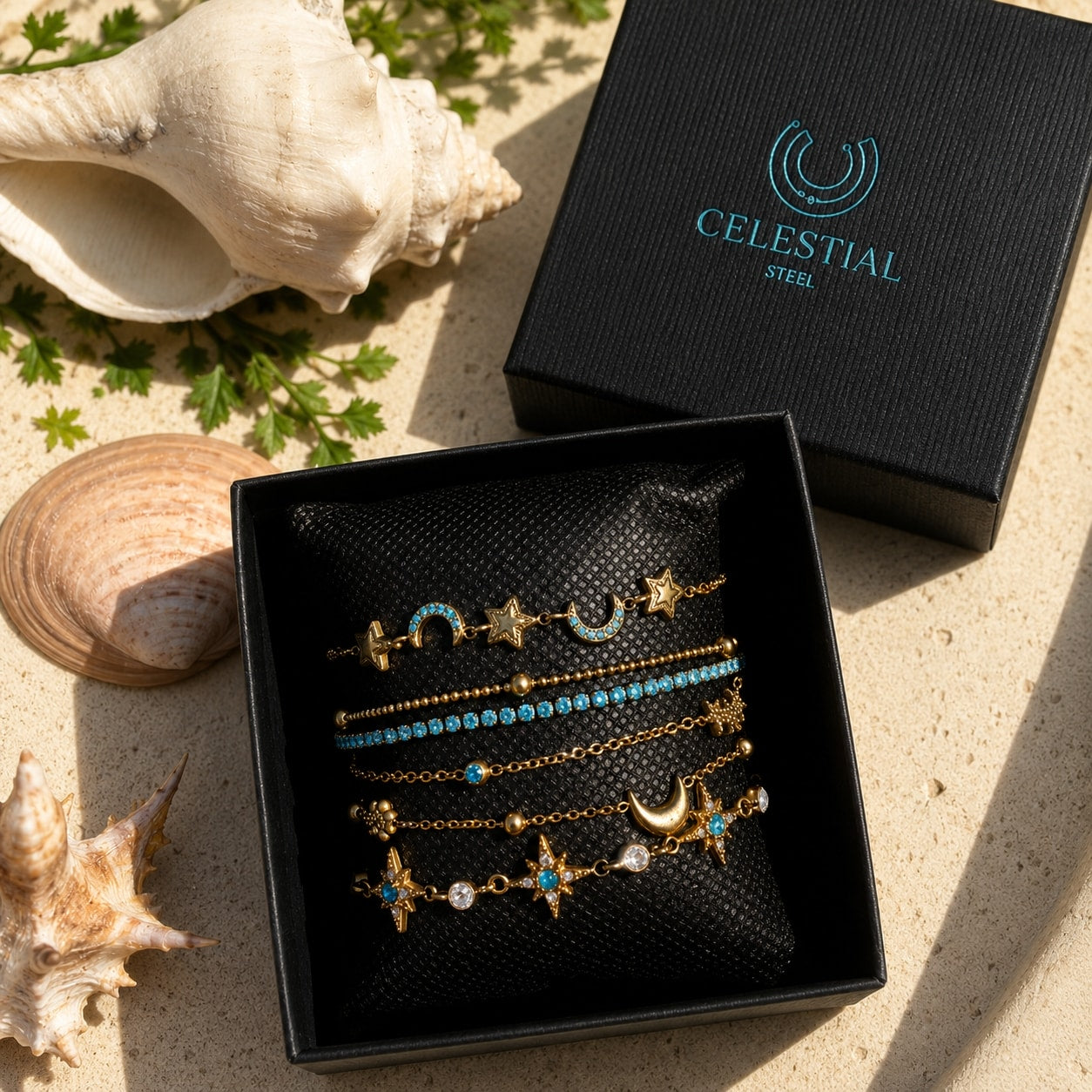 star-moon-aqua-bracelet-5-brc-018-gld-stsgiftbox
